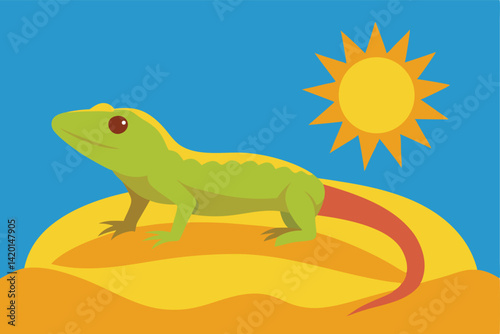 vector illustration of lizard