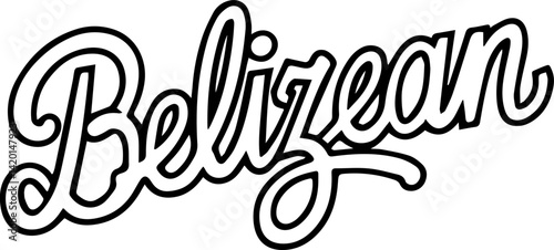 Belizean Style Script Font Design photo