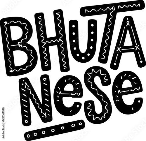 Bhutanese Language Decorative Design