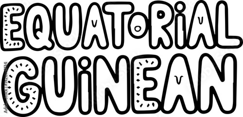 Equatorial Guinean Text Art Design