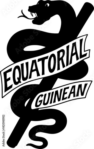 Equatorial Guinean Snake Logo Design