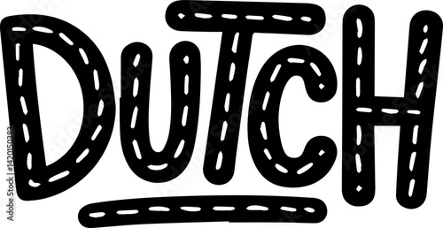 Dutch Typography Design – Bold Handwritten Cultural Identity Lettering