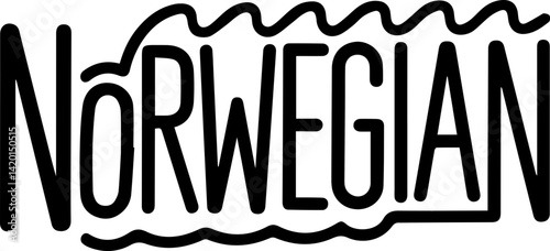 Norwegian Typography Design – Bold Handwritten Scandinavian Identity Lettering