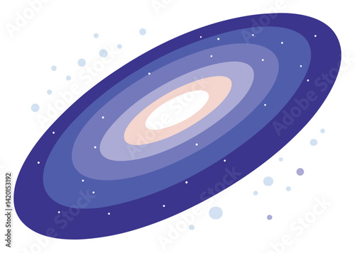Milky Way Galaxy in the Night Sky Vector Illustration Cosmic Stars and Nebula Scene Design