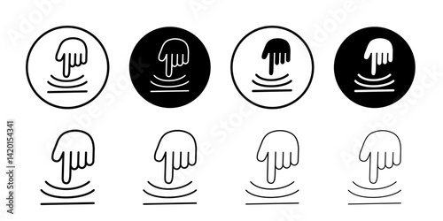 Resilience material icon Flat simple outline set
