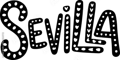 Sevilla City Decorative Hand Lettering