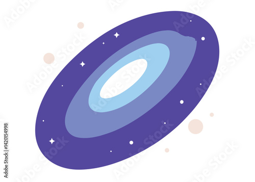Milky Way Galaxy in the Night Sky Vector Illustration Cosmic Stars and Nebula Scene Design