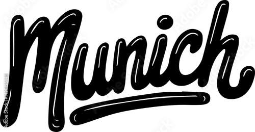 Munich City Handwritten Calligraphy Design