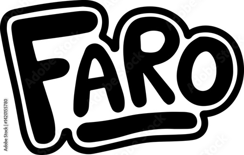Faro Island Bold Text Logo Design