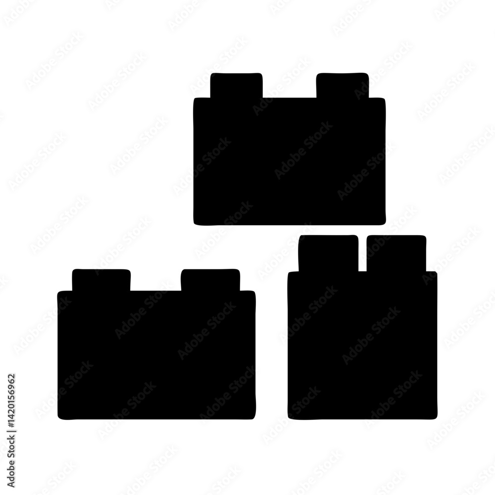 Black construction blocks children's toy plastic interlocking building blocks educational toy set for kids Black construction blocks children's toy plastic interlocking building blocks educational toy set for kids