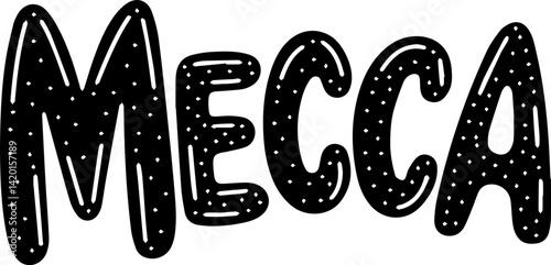 Mecca City Name Handwritten Text
