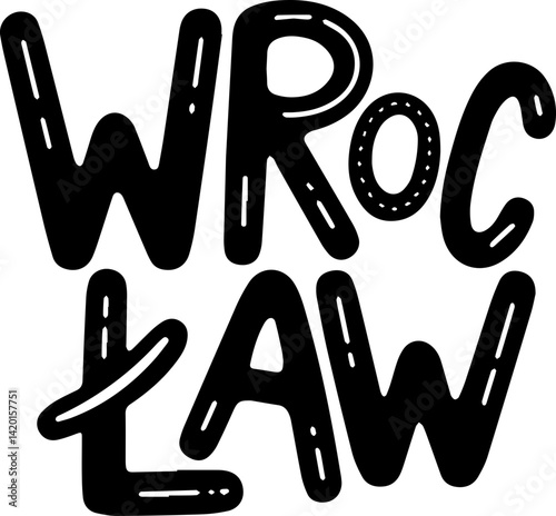 Wrocław Poland City Hand Lettering