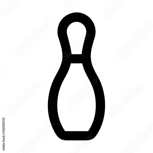 Bowling pin vector strike game sport tenpin alley spare frame icon competition equipment symbol