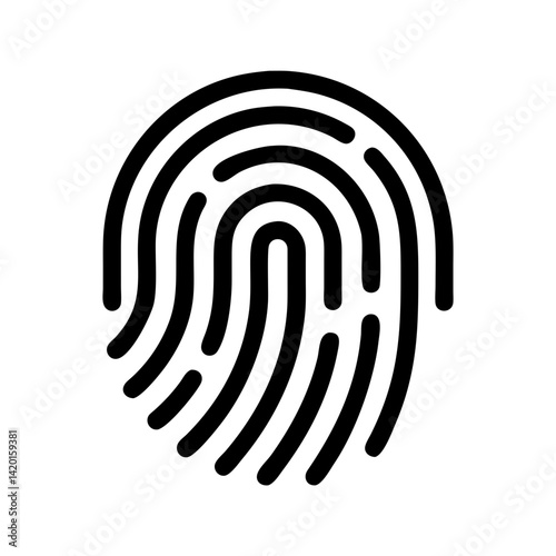 Fingerprint identification scan security access biometric authentication technology vector icon