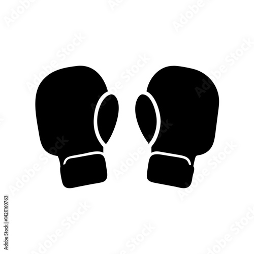 Boxing gloves vector illustration, sport equipment, fight, punch, training, knockout, gym gear