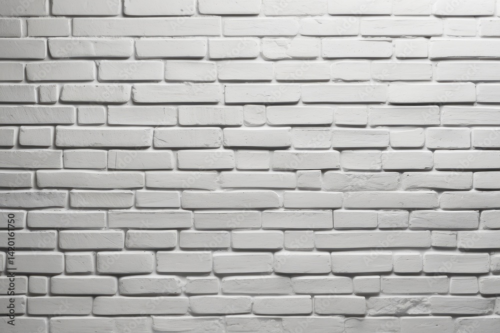 Fototapeta premium White brick wall texture panoramic backdrop background