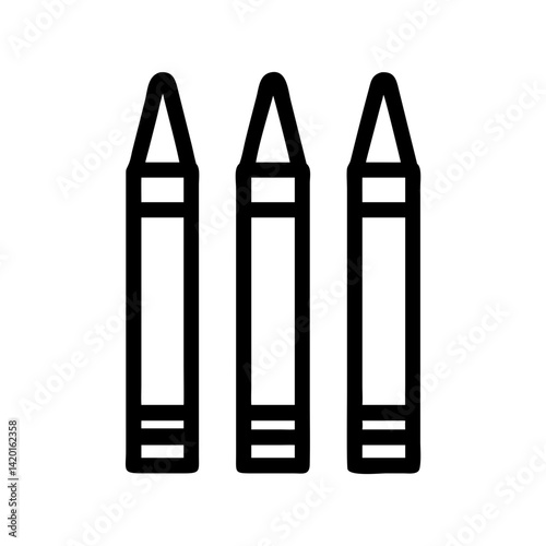 Illustration of crayons crayon art supplies drawing tools coloring pencils wax crayons for kids design