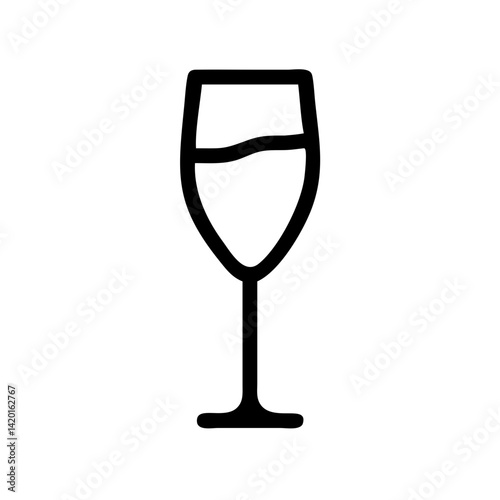 Wine glass vector icon drink alcohol beverage bar restaurant party celebration cheers toast liquid 90