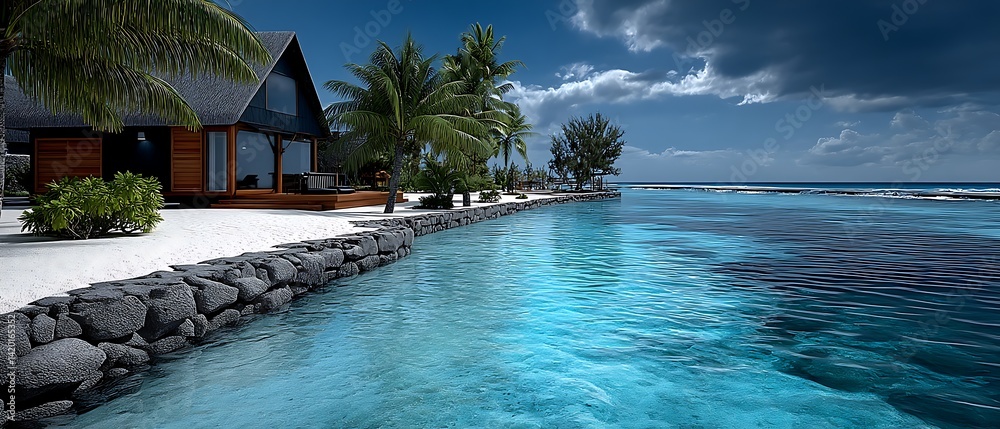 Obraz premium Tropical Beachfront Bungalow