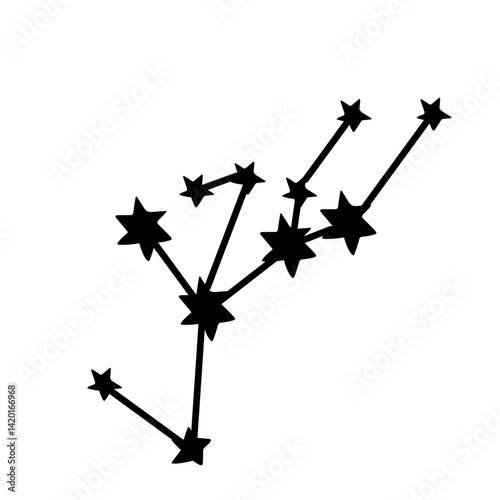 Horoscope icons astrology zodiac constellations vector icons set
