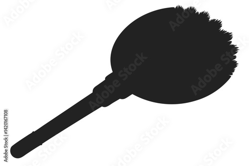 Silhouette of a lollipop with some sort of fluffy coating or mold