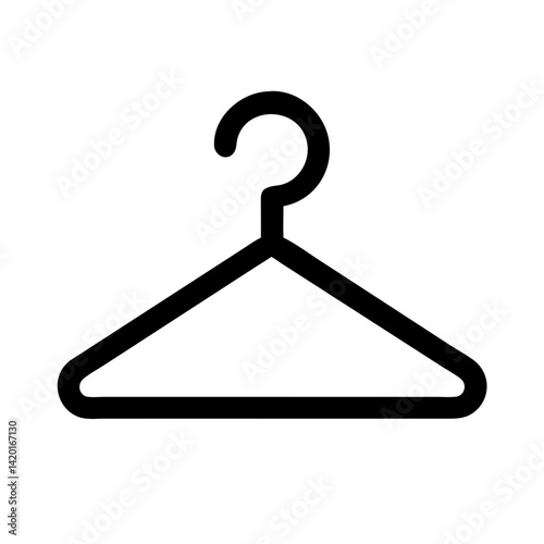 Hanger clothes closet clothing wardrobe fashion garment apparel store shop boutique symbol icon line art
