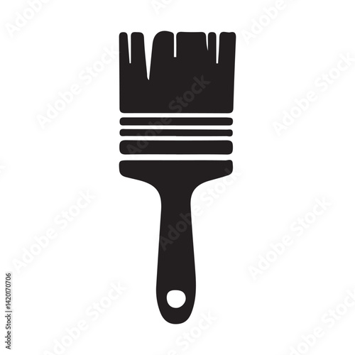 hand with brush vector.