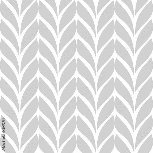 Seamless pattern designed in abstract style and gray color on white background