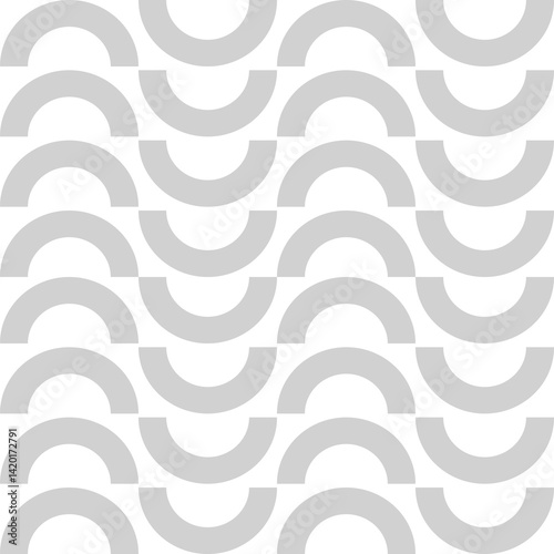 Seamless pattern designed in abstract style and gray color on white background