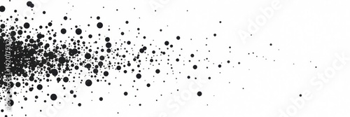 Randomly dispersed black dots on pure white backdrop, spot, wallpaper