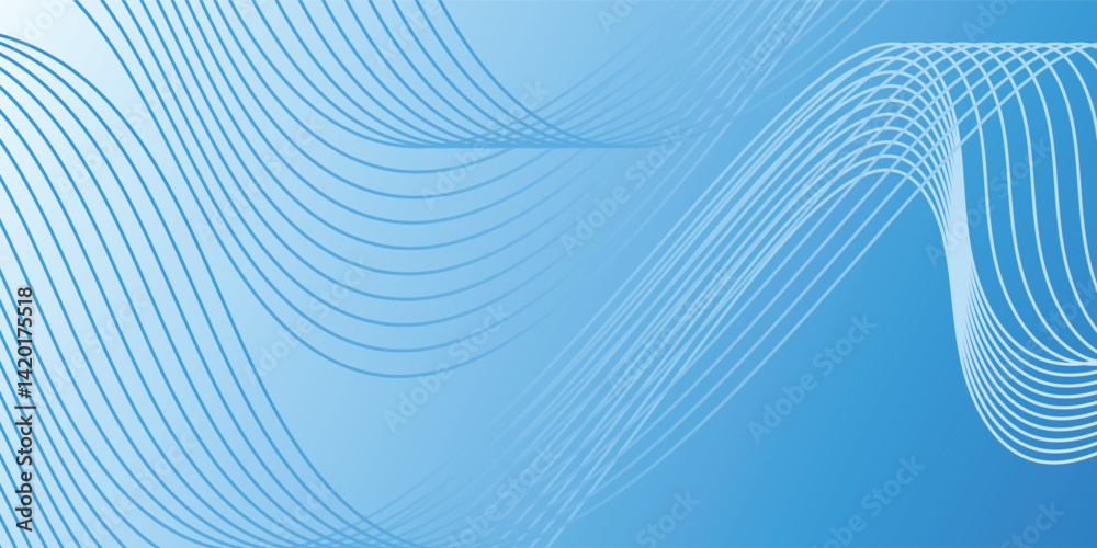 Abstract blue gradient background with shining lines waves. Minimalist background illustration eps10 Abstract blue gradient background with shining lines waves. Minimalist background illustration eps10