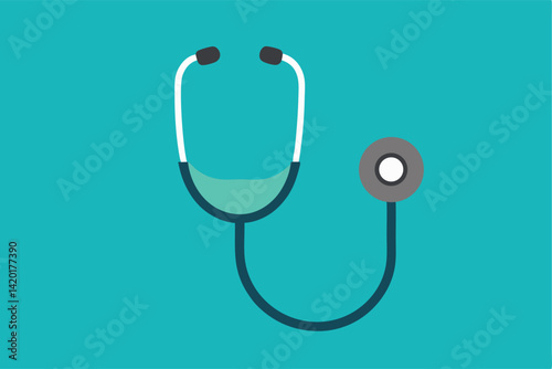 stethoscope on a blue background