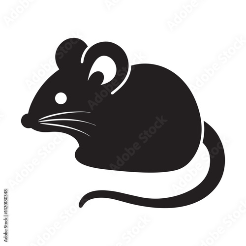 Silhouette Mouse Shape Running Fast