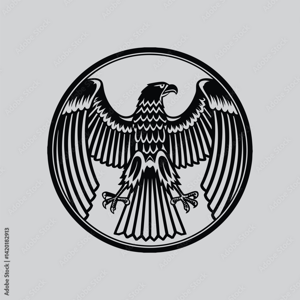 Obraz premium Iconic Logo Eagle Illustration
