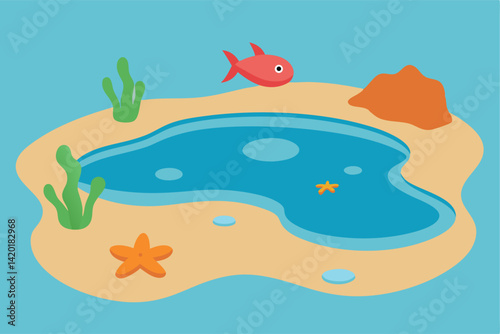 cartoon illustration of a girl in the sea