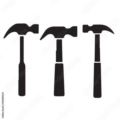 hammer and nails vector.