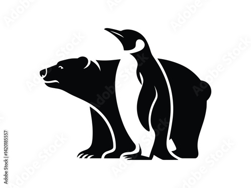 Penguin Polar Bear Cute Arctic Vector