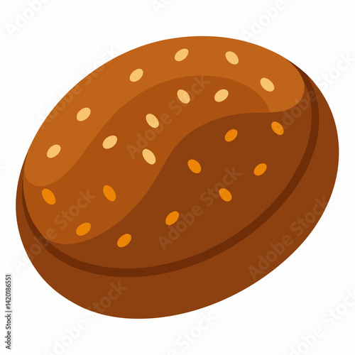 Pumpernickel cake vector illustration