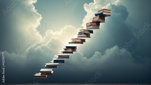 A Stairway of Knowledge: Ascending Through the Clouds of Wisdom, Each Book a Step Towards Understanding.