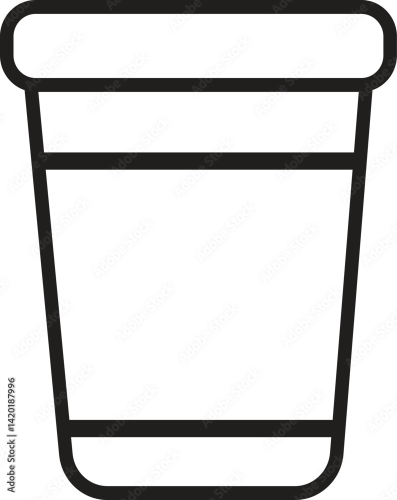 a paper cup icon vector a paper cup icon vector