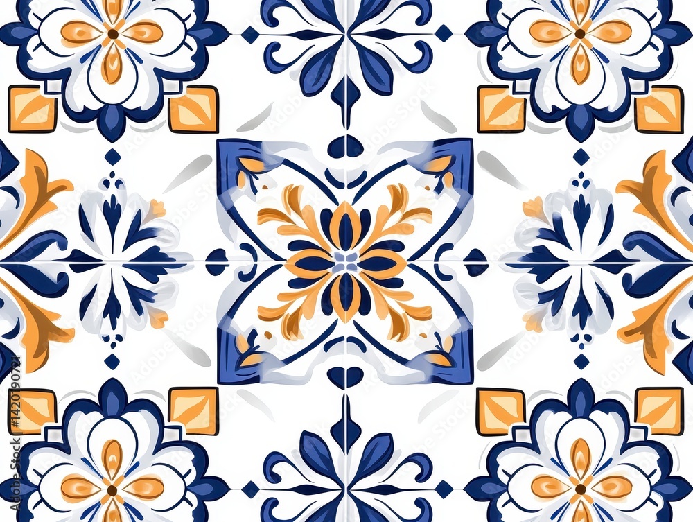Obraz premium Ornate Decorative Tile Pattern