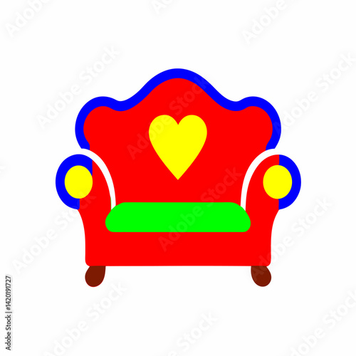  armchair vector isolated on white