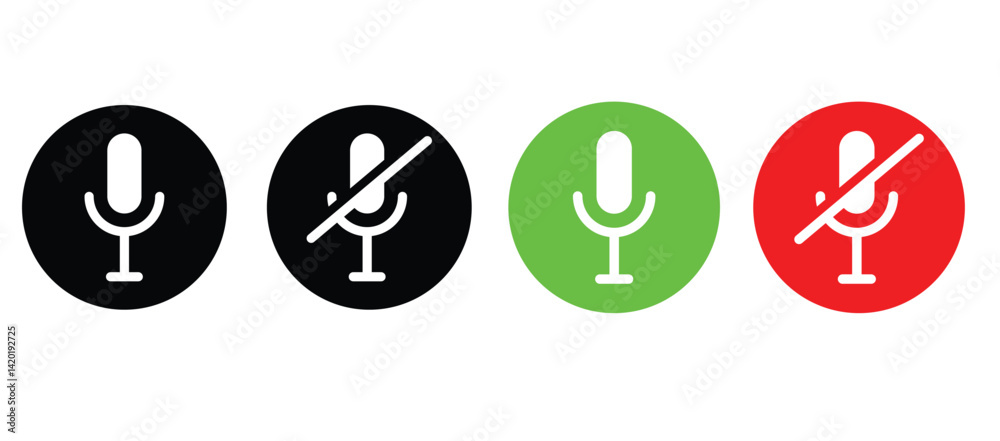 Speaker icon set. Mute and unmute volume signs vector eps10. Speaker icon set. Mute and unmute volume signs vector eps10.