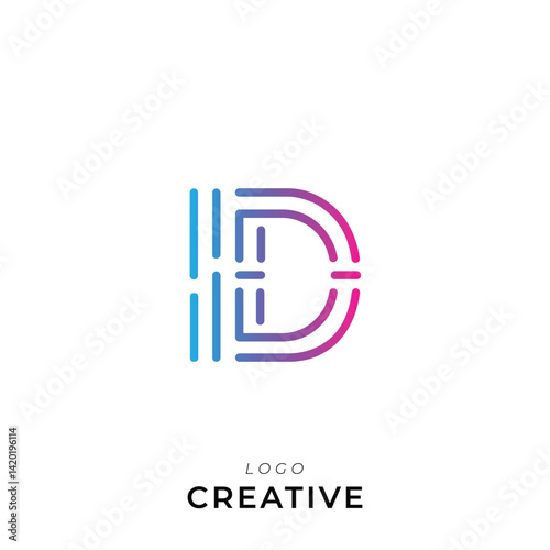 ID Creative Premium Vector latter logo design. Creative Logo. Vector Illustration logo. letters Logo. Creative Logo. Minimal feminine monogram and logo. Elegant leaves. Modern design