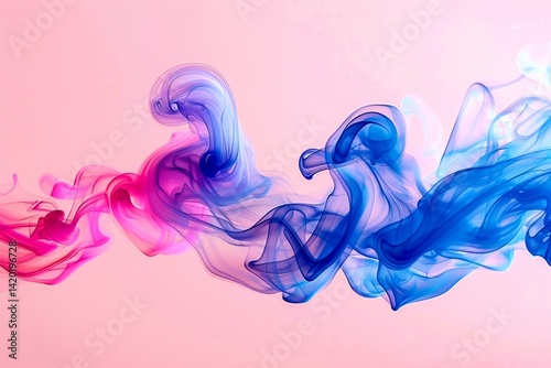 Abstract colorful smoke on a light background. Creative concept for your design.