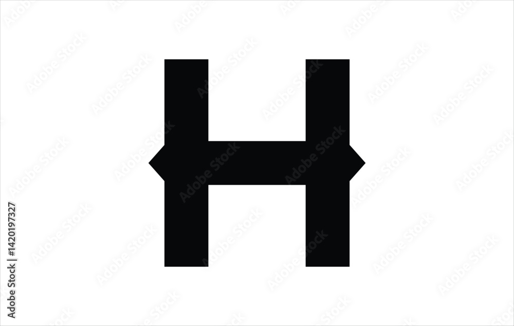 Fototapeta premium Elegant Letter H logo Vector Template Initial Letter H Logo Design Vector Template. Creative And Modern H logo