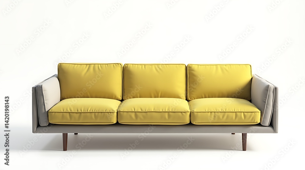 Fototapeta premium modern sofa isolated on white