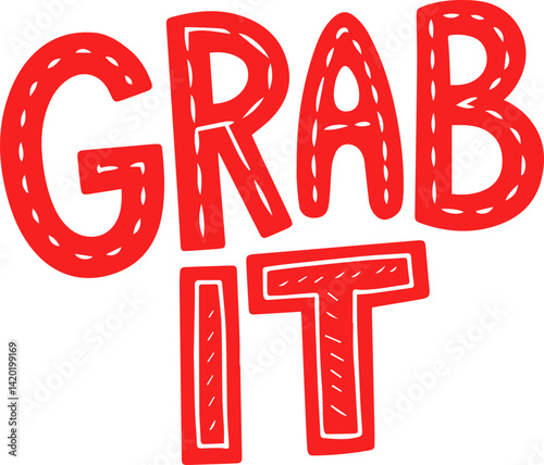 Grab It Now Red Design Graphic