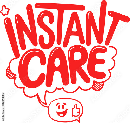 Instant Care Red Graphic Design
