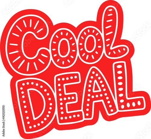 Red Cool Deal Graphic Design